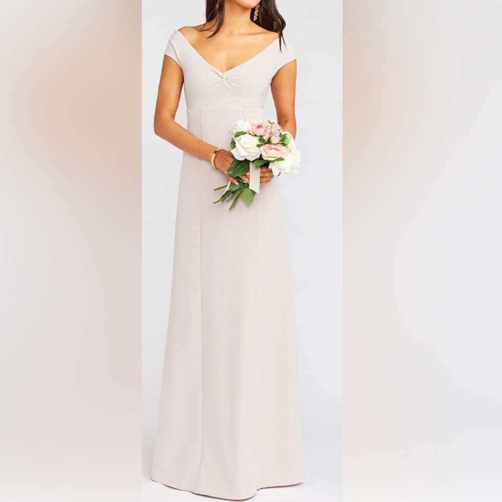Show Me Your MuMu Elegant Zurich Knot Show me The Ring crepe stretch Maxi Dress